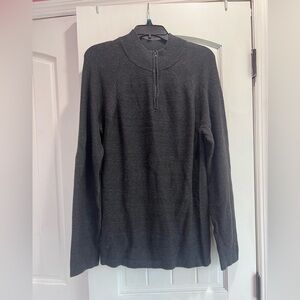 Gray Quarter Zip Up Sweater Flag & Anthem NWT